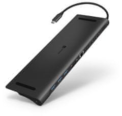 Connect IT USB-C dokovacia stanica, 11v1 (2xHDMI), externý CHU-9010-AN, antracitový - rozbalené