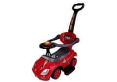 Lean-toys Mega Car 3v1 Push Ride Red