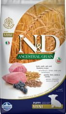 N&D ANCESTRAL GRAIN Dog LG Lamb, Spelt, Oats & Blueberry Puppy Mini 2,5 kg