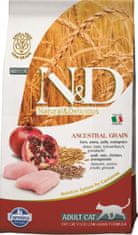 N&D ANCESTRAL GRAIN Cat LG Chicken, Spelt, Oats a Granátové jablko Adult 1,5 kg