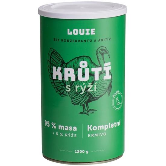 Louie konz. pre psov morčacie s ryžou 1200g