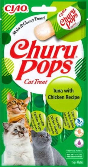 Inaba Churu Pops cat snack tuniak a kurča 4x15 g