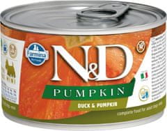 N&D PUMPKIN Dog konz. Duck & Pumpkin Mini 140 g