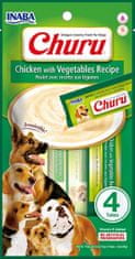 Inaba Churu dog snack kura a zelenina 4x14 g