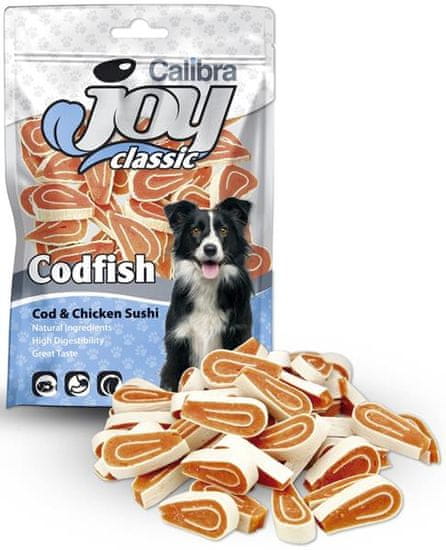 Calibra Joy Dog Classic Cod & Chicken Sushi 80g