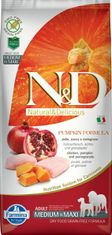 N&D PUMPKIN Dog GF Chicken & Granátové jablko Adult Medium & Maxi 12 kg