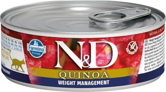 N&D QUINOA Cat konz. Weight Management Lamb & Broccoli 80 g