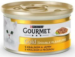 Purina Gourmet Gold cat konz.-s králikom a pečeňou 85 g