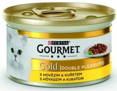 Purina Gourmet Gold cat konz.-s hovädzím a kuraťom 85 g