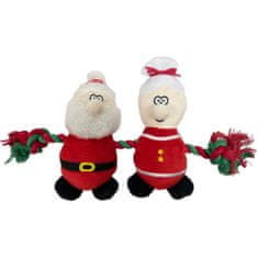 Happy Pet Hračka plyš Rope Duo Mr a Mrs Claus HP 35cm