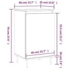 Petromila vidaXL Komoda vysoký lesk biela 40x35x70 cm kompozitné drevo