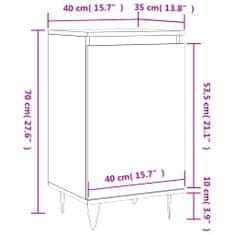 Petromila vidaXL Komoda vysoký lesk biela 40x35x70 cm kompozitné drevo