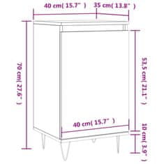 Petromila vidaXL Komoda čierna 40x35x70 cm kompozitné drevo