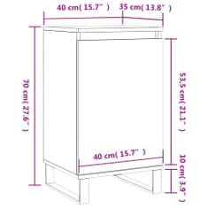 Petromila vidaXL Komoda sivá sonoma 40x35x70 cm kompozitné drevo