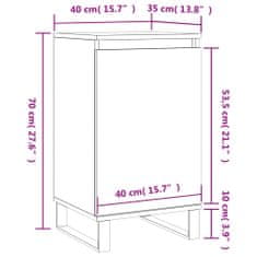 Petromila vidaXL Komoda betónovo sivá 40x35x70 cm kompozitné drevo