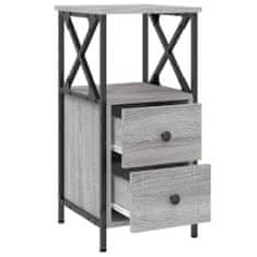 Vidaxl Nočné stolíky 2 ks, sivá sonoma 34x35,5x70 cm, kompozitné drevo