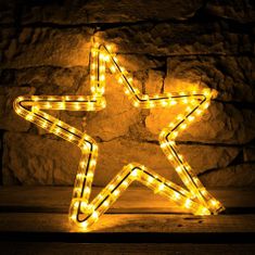 DecoLED LED svetelný motív hviezda, priemer. 40cm, teple biela