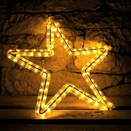 DecoLED LED svetelný motív hviezda, priemer. 40cm, teple biela