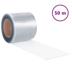 Petromila vidaXL Záves na dvere, priehľadný 200 mmx1,6 mm, 50 m, PVC