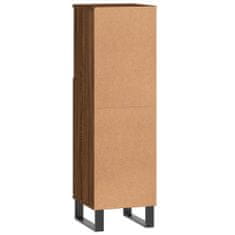 Vidaxl Kúpeľňová skrinka hnedý dub 30x30x100 cm kompozitné drevo