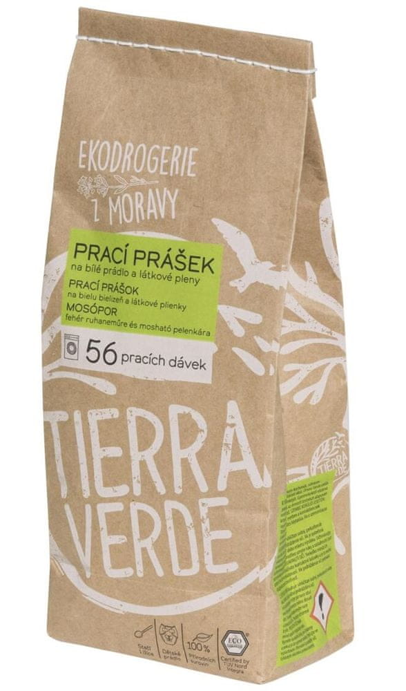 Tierra Verde Prací prášok na bielu bielizeň a plienky 850 g