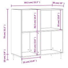 Vidaxl Skrinka na platne lesklá biela 84,5x38x89 cm kompozitné drevo