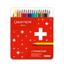 Caran´d Ache Farebné pastelky "Swisscolor", 18 ks, kovový box, permanentný, 1284.718