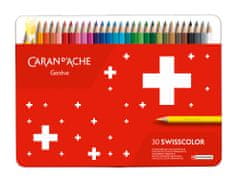 Caran´d Ache Farebné pastelky "Swisscolor", 30 ks, kovový box, permanentný, 1284.730