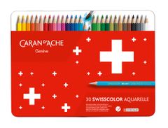 Caran´d Ache Akvarelové pastelky "Swisscolor", 30 ks, kovový box, 1285.730