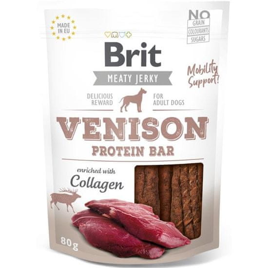 Brit Dog Jerky Venison Proteín Bar 80g