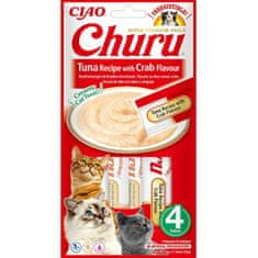 churu Inaba cat snack tuniak s krabou príchuťou 4x 14g