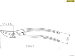 Nožnice na plech 250mm vystrihovacie 2344