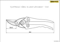 Rostex Nožnice na plech 225mm L prevodové 2326