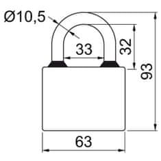 Richter Zámok visiaci OVAL 63 3kl.