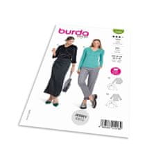 Burda Strih Burda 5886 - Tričko s dlhým rukávom a prekrížením