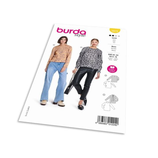 Burda Strih Burda 5878 - Blúzka, rolák