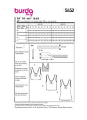 Burda Strih Burda 5852 - Tielko, top, krátky top