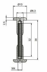 Kovanie spojovacie 38mm Zn (50ks)