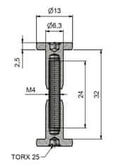 Kovanie spojovacie 32mm Zn (50ks)