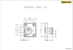 Zámok nábytkový 118/50 cyl.vlož.
