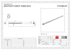 Skrutka torx 140mm Zn