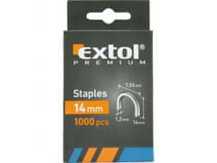 Extol Premium Spony oblé, balenie 1000ks, 14mm, 7,55x0,52x1,2mm