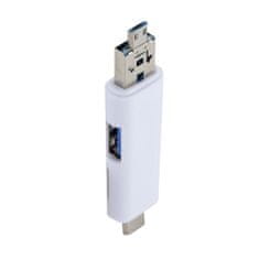 Northix OTG adaptér, USB - 5-v-1 - biely 