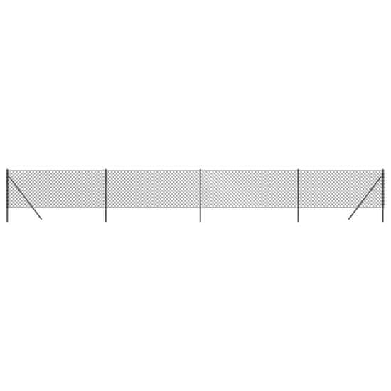 Vidaxl Drôtený plot, antracitový 0,8x10 m