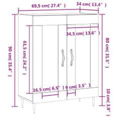 Petromila vidaXL Komoda hnedý dub 69,5x34x90 cm kompozitné drevo