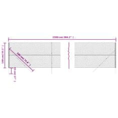 Vidaxl Drôtený plot antracitový 1,4x25 m