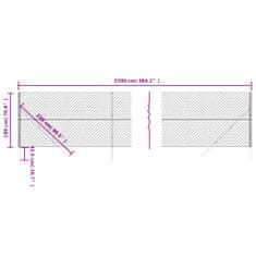 Vidaxl Drôtený plot antracitový 1,8x25 m