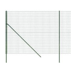 Vidaxl Drôtený plot, zelený 2,2x25 m, pozinkovaná oceľ