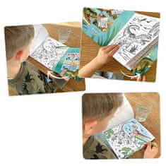 Dino World Omaľovánka , Watercolouring Book, so štetcom