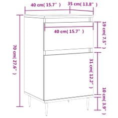 Petromila vidaXL Komoda betónovo sivá 40x35x70 cm kompozitné drevo